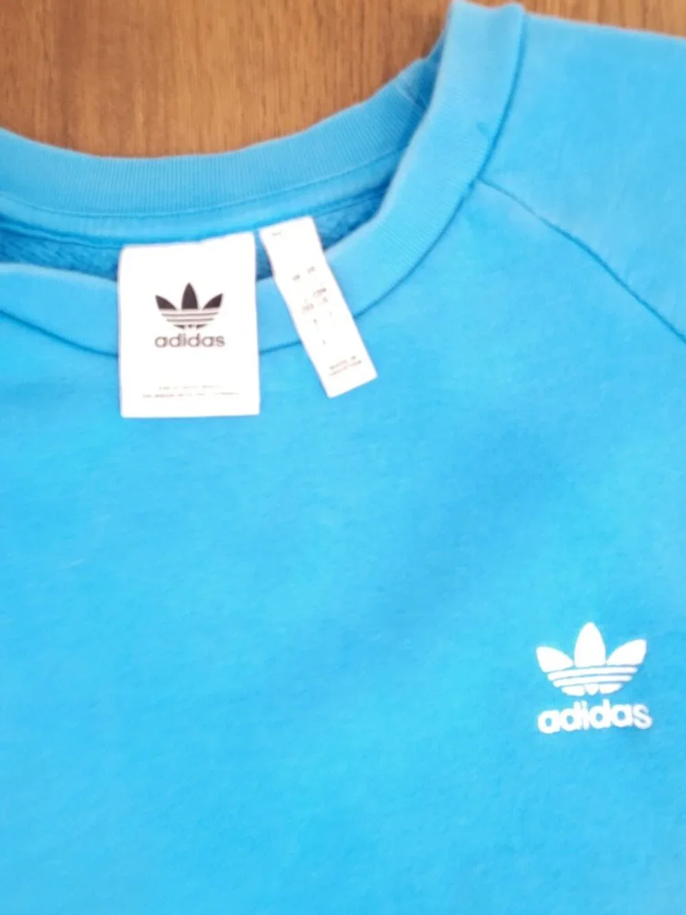 Adidas Originals Trefoil Crewneck Sweatshirt Aqua Blue Large